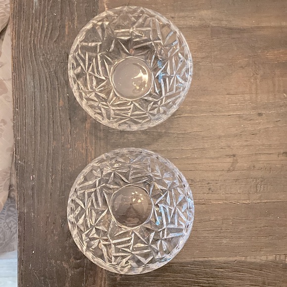 Set of 2 Tiffany and Co 6” rock cut crystal bowl, heavy - Picture 8 of 8